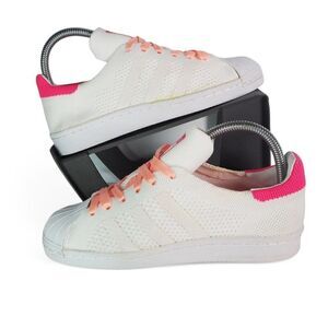 Adidas 80s Primeknit 'White Solar Pink' Casual Sneakers BB5095 Women's 5.5